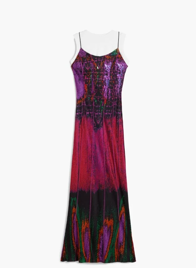 Desigual multicolor abstract print Combined dress designed by Mr. Christian Lacroix for Women | Best Price UAE